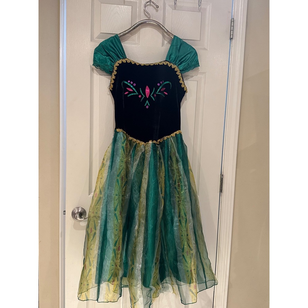 Disney frozen anna Coronation Costume Dress Princess Cosplay Women size M/L